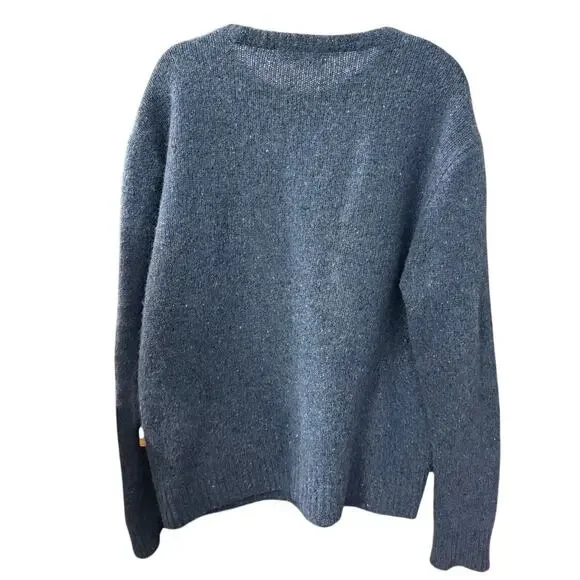 Madewell XL Blue Merino Wool Alpaca Blend Sweater Cozy Luxe Minimal - Picture 3 of 5
